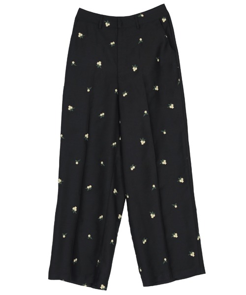 titivate（ティティベイト）の「フラワー刺繍ストレートパンツ（その他パンツ・レディース・チャコール/ブラック・L/M/S/SP）」の15枚目の写真