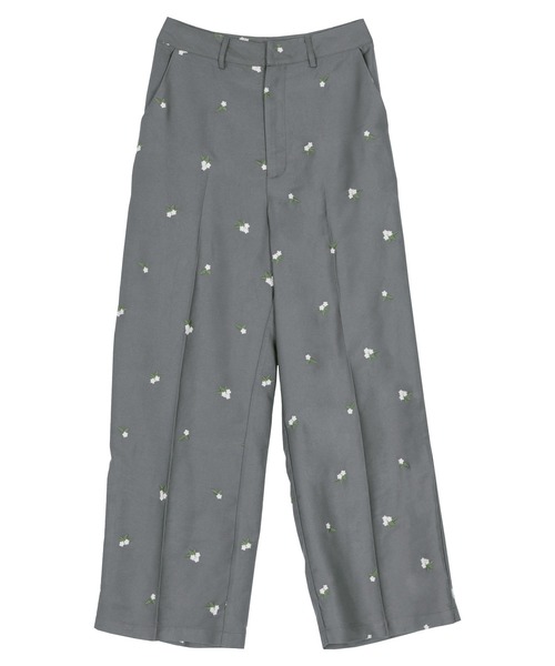 titivate（ティティベイト）の「フラワー刺繍ストレートパンツ（その他パンツ・レディース・チャコール/ブラック・L/M/S/SP）」の16枚目の写真