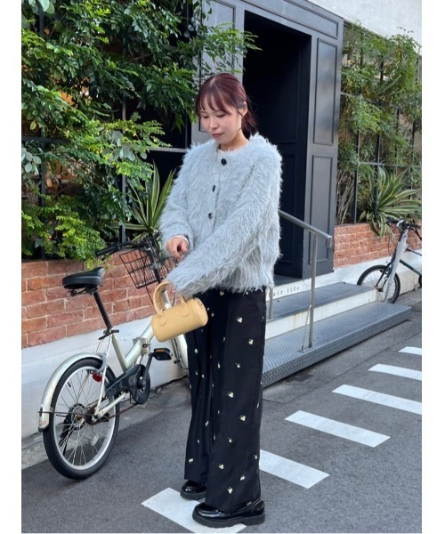 titivate（ティティベイト）の「フラワー刺繍ストレートパンツ（その他パンツ・レディース・チャコール/ブラック・L/M/S/SP）」の19枚目の写真