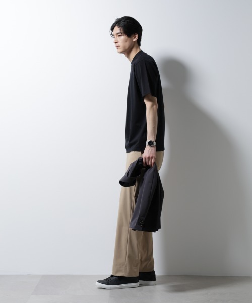 NANO universe（ナノユニバース）の「ジャケT(R) クルーネック 半袖（Tシャツ/カットソー・メンズ・グレー/ブラック/ホワイト/ネイビー・L/M/S/XL）」の20枚目の写真