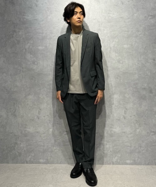 NANO universe（ナノユニバース）の「ジャケT(R) クルーネック 半袖（Tシャツ/カットソー・メンズ・グレー/ブラック/ホワイト/ネイビー・L/M/S/XL）」の8枚目の写真