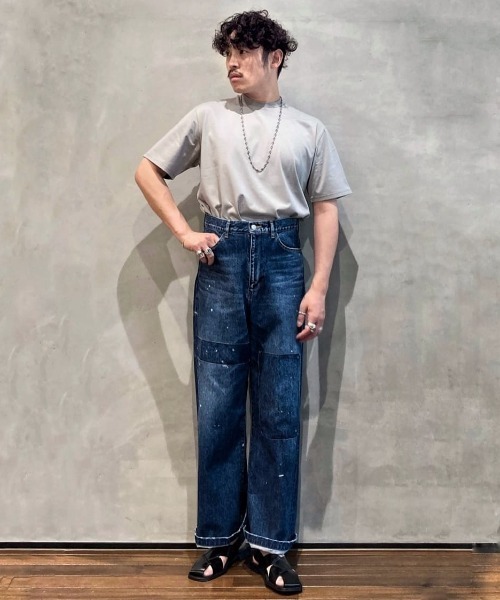 NANO universe（ナノユニバース）の「ジャケT(R) クルーネック 半袖（Tシャツ/カットソー・メンズ・グレー/ブラック/ホワイト/ネイビー・L/M/S/XL）」の10枚目の写真