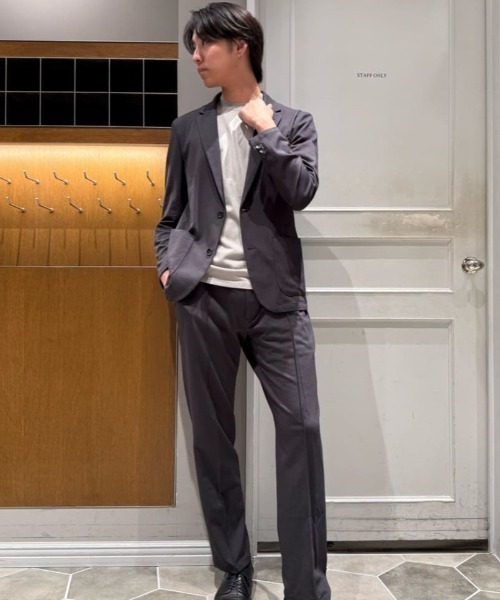 NANO universe（ナノユニバース）の「ジャケT(R) クルーネック 半袖（Tシャツ/カットソー・メンズ・グレー/ブラック/ホワイト/ネイビー・L/M/S/XL）」の6枚目の写真