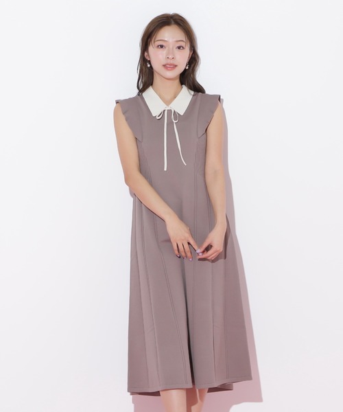 JILL by JILL STUART（ジルバイジルスチュアート）の「◇コルセットリブ襟付きニットワンピース（ワンピース・レディース・ホワイト/モカ/ブラック・FREE）」の14枚目の写真