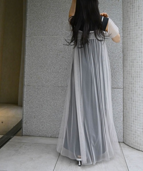 WILLFULLY（ウィルフリー）の「one side tuck flare nosleeve rib OP（ワンピース・レディース・オートミール/チャコール/ホワイト/ブラック・FREE）」の20枚目の写真