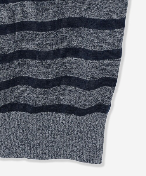 MACKINTOSH LONDON（マッキントッシュ ロンドン）の「【LEON掲載】リネンボーダーニットTシャツ（Tシャツ/カットソー・メンズ・ライトグレー/ブルー系その他7・L/M）」の10枚目の写真