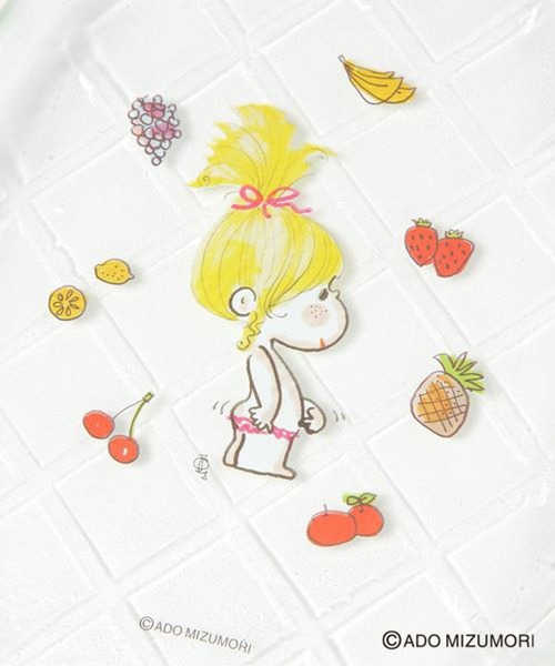 セール】パイナップルガラスプレート[水森亜土コラボ]（食器）｜studio