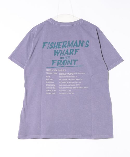 CUBE SUGAR（キューブシュガー）の「26/-OE天竺ピグメント染めロゴプリントビッグTシャツ（Tシャツ/カットソー・レディース・ピンク/スミクロ/パープル/ナチュラル・M）」の7枚目の写真