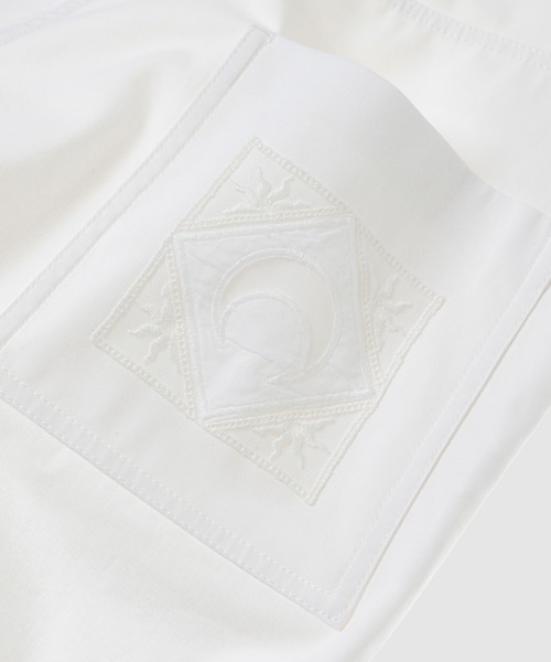 MARINE SERRE(マリーン・セル)の「REGENERATED HOUSEHOLD LINEN WIDE LEG PANTS(その他パンツ・レディース・ホワイト系その他・XS/XXS)」の5枚目の写真