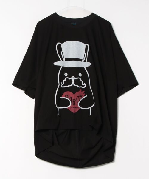 ScoLar - スカラーパリティ　352109：パパラビル柄BIG-Tシャツ 352109：パパラビル柄BIG-Tシャツ（Tシャツ/カットソー