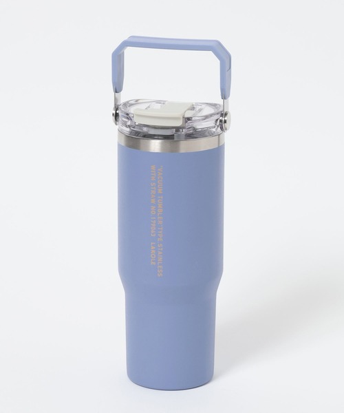 LAKOLE（ラコレ）の「【保冷保温／大容量900ml／ストロー付】ハンドル2WAYタンブラー / 572946（水筒・レディース・アイボリー/ブラック/パープル/イエロー/オレンジ/グリーン/ブルー/シルバー/ピンク・FREE）」の5枚目の写真