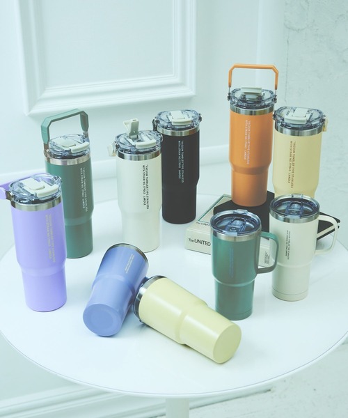 LAKOLE（ラコレ）の「【保冷保温／大容量900ml／ストロー付】ハンドル2WAYタンブラー / 572946（水筒・レディース・アイボリー/ブラック/パープル/イエロー/オレンジ/グリーン/ブルー/シルバー/ピンク・FREE）」の13枚目の写真