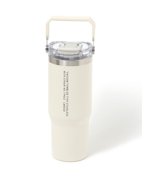 LAKOLE（ラコレ）の「【保冷保温／大容量900ml／ストロー付】ハンドル2WAYタンブラー / 572946（水筒・レディース・アイボリー/ブラック/パープル/イエロー/オレンジ/グリーン/ブルー/シルバー/ピンク・FREE）」の14枚目の写真