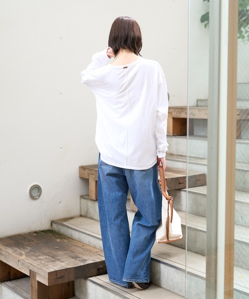 MICA&DEAL(マイカ&ディール)の「【AMERICANA×MICA&DEAL/ アメリカーナ×マイカ】long tee ロゴロングスリーブTシャツ(Tシャツ/カットソー・レディース・ネイビー/ブラウン/ホワイト/グレー・フリー)」の20枚目の写真