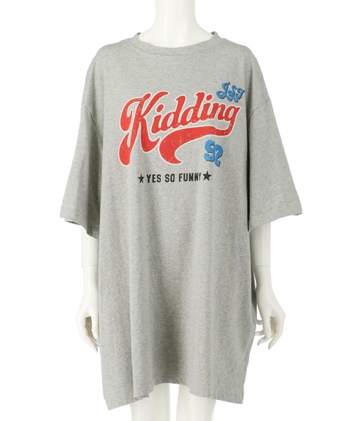 ANAP（アナップ）の「レトロ POP ロゴ プリント ビッグ Tシャツ（Tシャツ/カットソー・レディース・グレー/ホワイト/ブラック・FREE）」の8枚目の写真