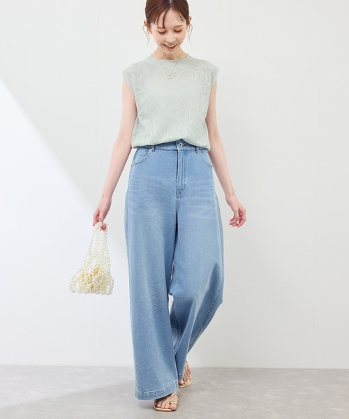ROPE' PICNIC(ロペピクニック)の「レーシーフレンチサマーニット(ニット/セーター・レディース・グリーン系その他/オフホワイト/ブラウン/ネイビー・38)」の20枚目の写真