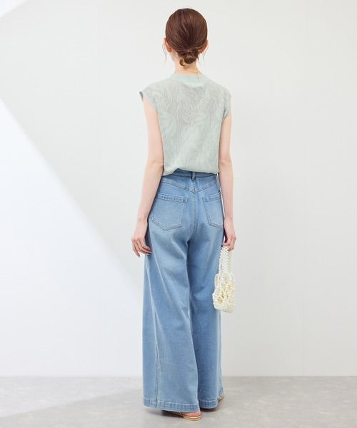 ROPE' PICNIC(ロペピクニック)の「レーシーフレンチサマーニット(ニット/セーター・レディース・グリーン系その他/オフホワイト/ブラウン/ネイビー・38)」の22枚目の写真