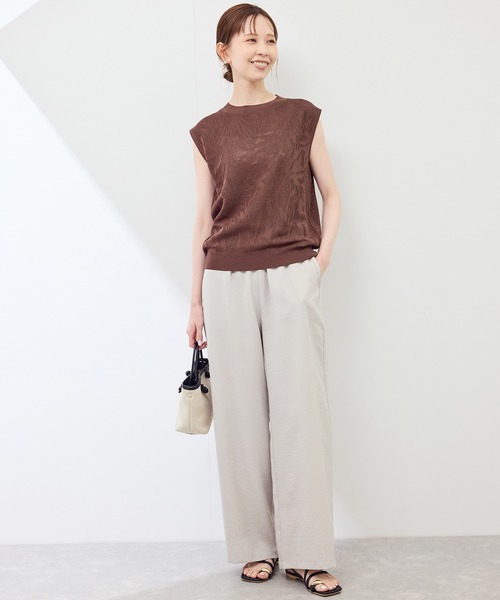 ROPE' PICNIC(ロペピクニック)の「レーシーフレンチサマーニット(ニット/セーター・レディース・グリーン系その他/オフホワイト/ブラウン/ネイビー・38)」の13枚目の写真