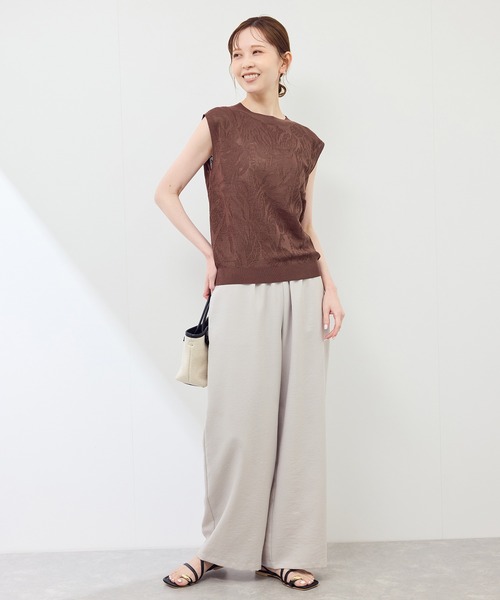 ROPE' PICNIC(ロペピクニック)の「レーシーフレンチサマーニット(ニット/セーター・レディース・グリーン系その他/オフホワイト/ブラウン/ネイビー・38)」の14枚目の写真