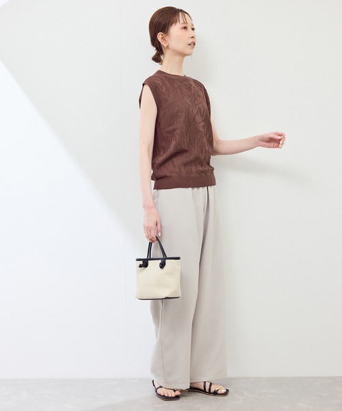 ROPE' PICNIC(ロペピクニック)の「レーシーフレンチサマーニット(ニット/セーター・レディース・グリーン系その他/オフホワイト/ブラウン/ネイビー・38)」の15枚目の写真