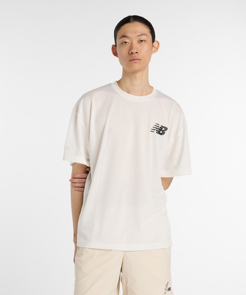 NEW BALANCE（ニューバランス）の「大谷翔平 メッシュショートスリーブトップ（Tシャツ/カットソー・メンズ・オフホワイト/チャコールグレー・SMALL/MEDIUM/LARGE/X-LARGE/XX-LARGE）」の2枚目の写真