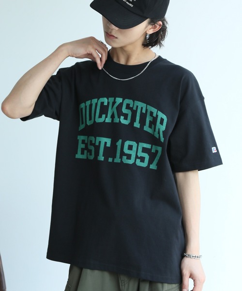 Russell Athletic（ラッセルアスレティック）の「【RUSSELL ATHLETIC/ラッセル アスレチック】×【Duckster/ダックスター】アソート グラフィック クルーネック半袖Tシャツ（Tシャツ/カットソー・メンズ・ホワイト系/ホワイト系1/ホワイト系2/ブラック系/ブラック系1/ブラック系2/ライトグレー系/ライトグレー系1/ライトグレー系2・M/L/XL）」の6枚目の写真