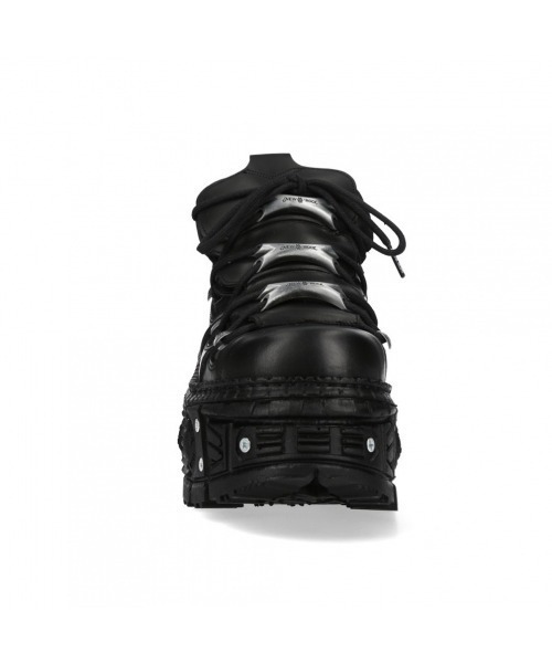NEW ROCK スタッズ付きブラックブーツ Amazon.com | New Rock 407-S1 Silver Cross BOOTS Black