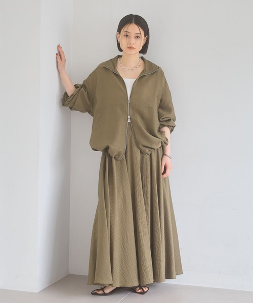 A part by（アパートバイ）の「シアーサーキュラーフレアスカート（スカート・レディース・カーキ/ピンク系その他/オフホワイト・SMALL/MEDIUM）」の18枚目の写真