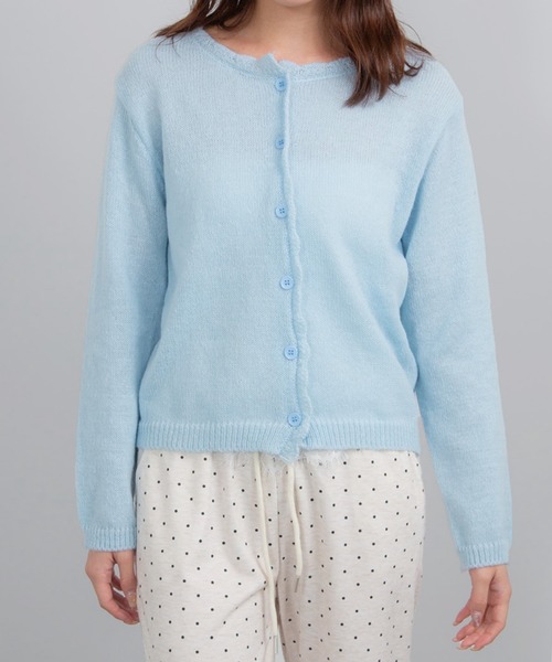 Chiina(チーナ)の「Chiina / クルーネックカラーカーディガン(カーディガン/ボレロ・レディース・ホワイト/イエロー/ブルー/グリーン・FREE)」の13枚目の写真