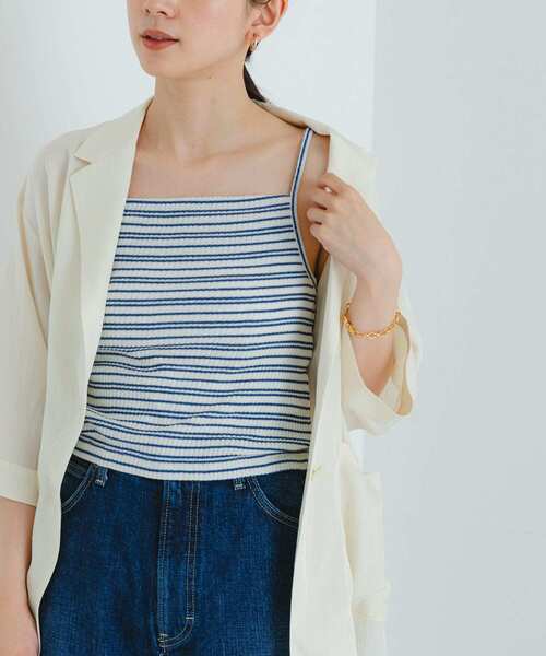 RITA ROW（リタロウ）の「RITA ROW　RIPE TOP（キャミソール・レディース・ストライプ・X-SMALL）」の2枚目の写真