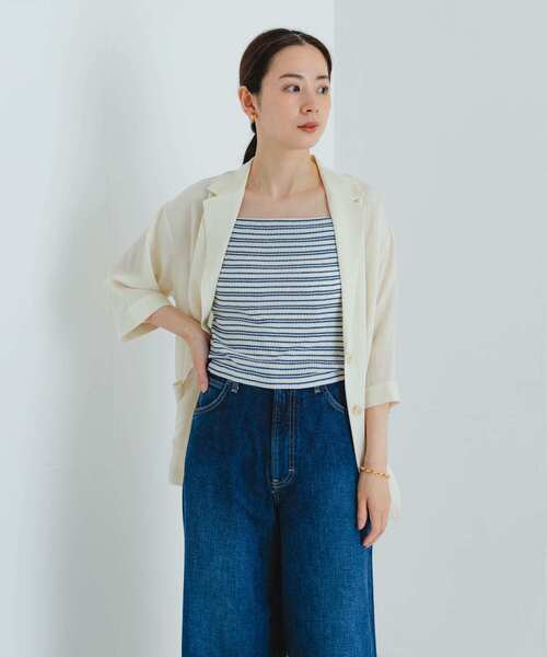 RITA ROW（リタロウ）の「RITA ROW　RIPE TOP（キャミソール・レディース・ストライプ・X-SMALL）」の3枚目の写真