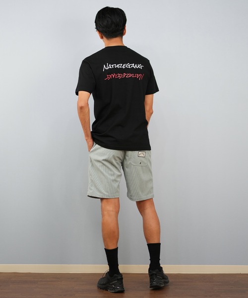 ムラサキスポーツ（ムラサキスポーツ）の「【限定】Nature Gang/ネイチャーギャング 半袖Tシャツ ブランドロゴ NG25ST01（Tシャツ/カットソー・メンズ・ホワイト/ブラック・M/L/XL）」の5枚目の写真