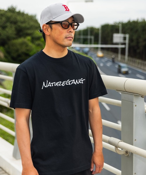 ムラサキスポーツ（ムラサキスポーツ）の「【限定】Nature Gang/ネイチャーギャング 半袖Tシャツ ブランドロゴ NG25ST01（Tシャツ/カットソー・メンズ・ホワイト/ブラック・M/L/XL）」の9枚目の写真