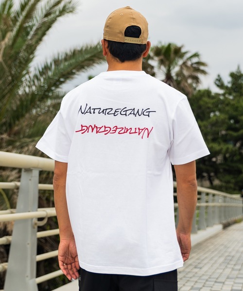 ムラサキスポーツ（ムラサキスポーツ）の「【限定】Nature Gang/ネイチャーギャング 半袖Tシャツ ブランドロゴ NG25ST01（Tシャツ/カットソー・メンズ・ホワイト/ブラック・M/L/XL）」の15枚目の写真