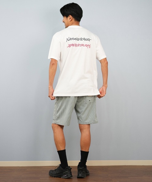 ムラサキスポーツ（ムラサキスポーツ）の「【限定】Nature Gang/ネイチャーギャング 半袖Tシャツ ブランドロゴ NG25ST01（Tシャツ/カットソー・メンズ・ホワイト/ブラック・M/L/XL）」の11枚目の写真