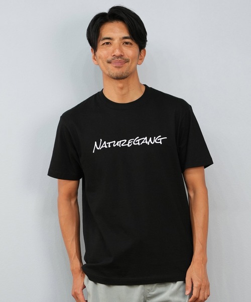 ムラサキスポーツ（ムラサキスポーツ）の「【限定】Nature Gang/ネイチャーギャング 半袖Tシャツ ブランドロゴ NG25ST01（Tシャツ/カットソー・メンズ・ホワイト/ブラック・M/L/XL）」の8枚目の写真