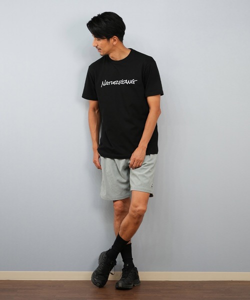 ムラサキスポーツ（ムラサキスポーツ）の「【限定】Nature Gang/ネイチャーギャング 半袖Tシャツ ブランドロゴ NG25ST01（Tシャツ/カットソー・メンズ・ホワイト/ブラック・M/L/XL）」の6枚目の写真