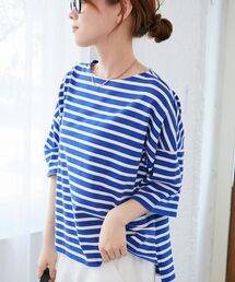 le.coeur blanc | ボーダー5分袖ワイドプルオーバー(Tシャツ/カットソー)