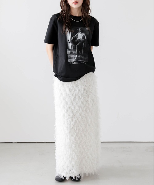 Lajour(ラジュール)の「【日本製】機能性・デザイン性も備えたTシャツ/接触冷感/UVカット(Tシャツ/カットソー・レディース・ホワイト/オートミール/ブラック・フリー)」の16枚目の写真