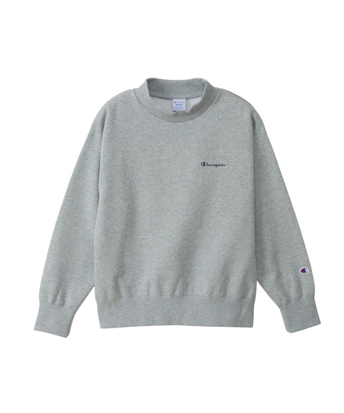 Champion(チャンピオン)の「【Champion/チャンピオン】レディース ベーシック モックネックスウェットシャツ(スウェット・レディース・ベージュ系2/オートミール/グレー/ブラック・LARGE/MEDIUM)」の2枚目の写真