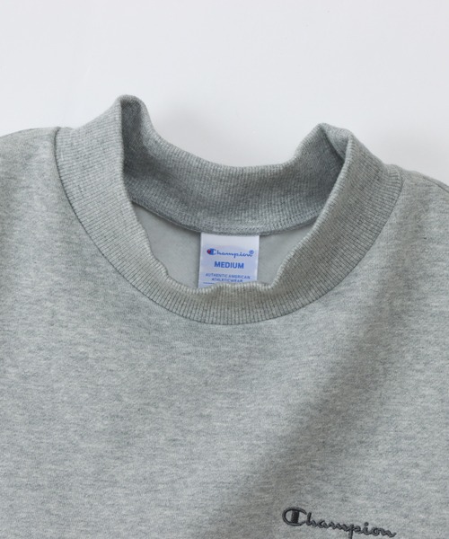 Champion(チャンピオン)の「【Champion/チャンピオン】レディース ベーシック モックネックスウェットシャツ(スウェット・レディース・ベージュ系2/オートミール/グレー/ブラック・LARGE/MEDIUM)」の22枚目の写真
