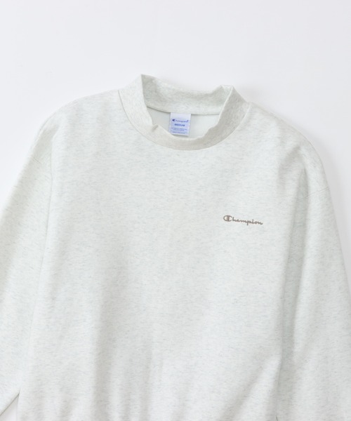 Champion(チャンピオン)の「【Champion/チャンピオン】レディース ベーシック モックネックスウェットシャツ(スウェット・レディース・ベージュ系2/オートミール/グレー/ブラック・LARGE/MEDIUM)」の13枚目の写真