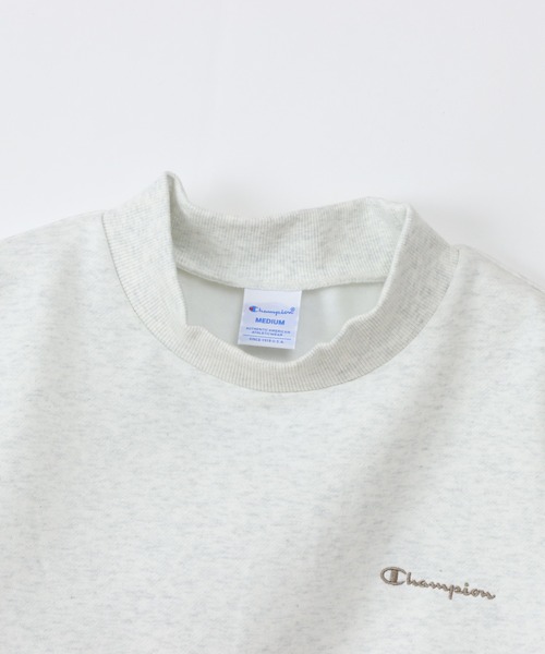 Champion(チャンピオン)の「【Champion/チャンピオン】レディース ベーシック モックネックスウェットシャツ(スウェット・レディース・ベージュ系2/オートミール/グレー/ブラック・LARGE/MEDIUM)」の14枚目の写真
