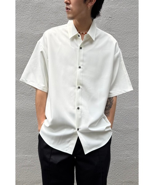 BIG MIKE(ビッグマイク)の「BIG MIKE ビッグマイク / ドライ リラックス 半袖 シャツ /// 102525545(シャツ/ブラウス・メンズ・グレー/ブラック/ホワイト・MEDIUM/LARGE)」の2枚目の写真