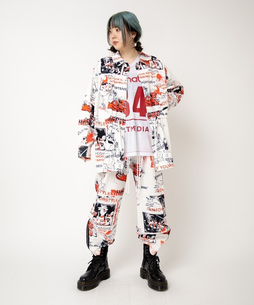 RNA（アールエヌエー）の「B2922 ＥＮＪＯＹプリントシャツジャケット（シャツ/ブラウス・レディース・オフホワイト/ベージュ/オリーブ・MEDIUM）」の15枚目の写真