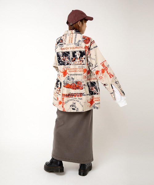 RNA（アールエヌエー）の「B2922 ＥＮＪＯＹプリントシャツジャケット（シャツ/ブラウス・レディース・オフホワイト/ベージュ/オリーブ・MEDIUM）」の20枚目の写真