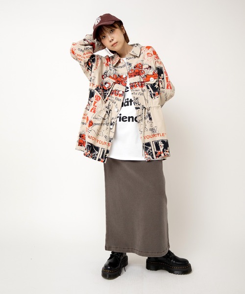 RNA（アールエヌエー）の「B2922 ＥＮＪＯＹプリントシャツジャケット（シャツ/ブラウス・レディース・オフホワイト/ベージュ/オリーブ・MEDIUM）」の18枚目の写真
