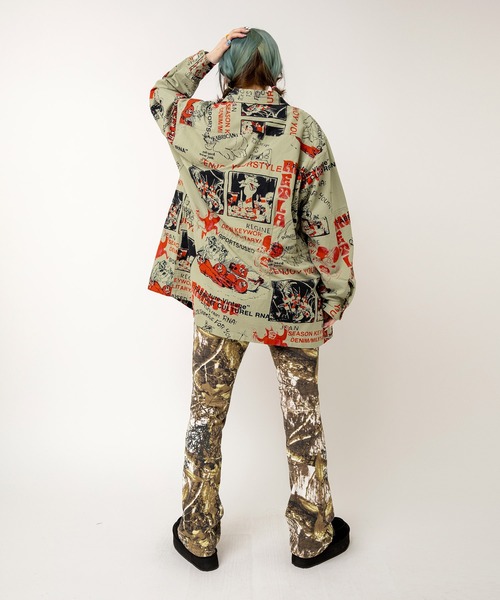 RNA（アールエヌエー）の「B2922 ＥＮＪＯＹプリントシャツジャケット（シャツ/ブラウス・レディース・オフホワイト/ベージュ/オリーブ・MEDIUM）」の22枚目の写真