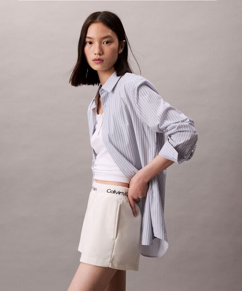 Calvin Klein（カルバン・クライン）の「ロゴ テープテリーショートパンツ（その他パンツ・レディース・オフホワイト・XS/S/M）」の3枚目の写真