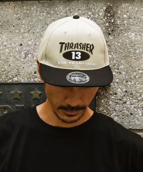 NEW OVAL SNAP BACK CAP/スラッシャーブランドロゴスナップバック
